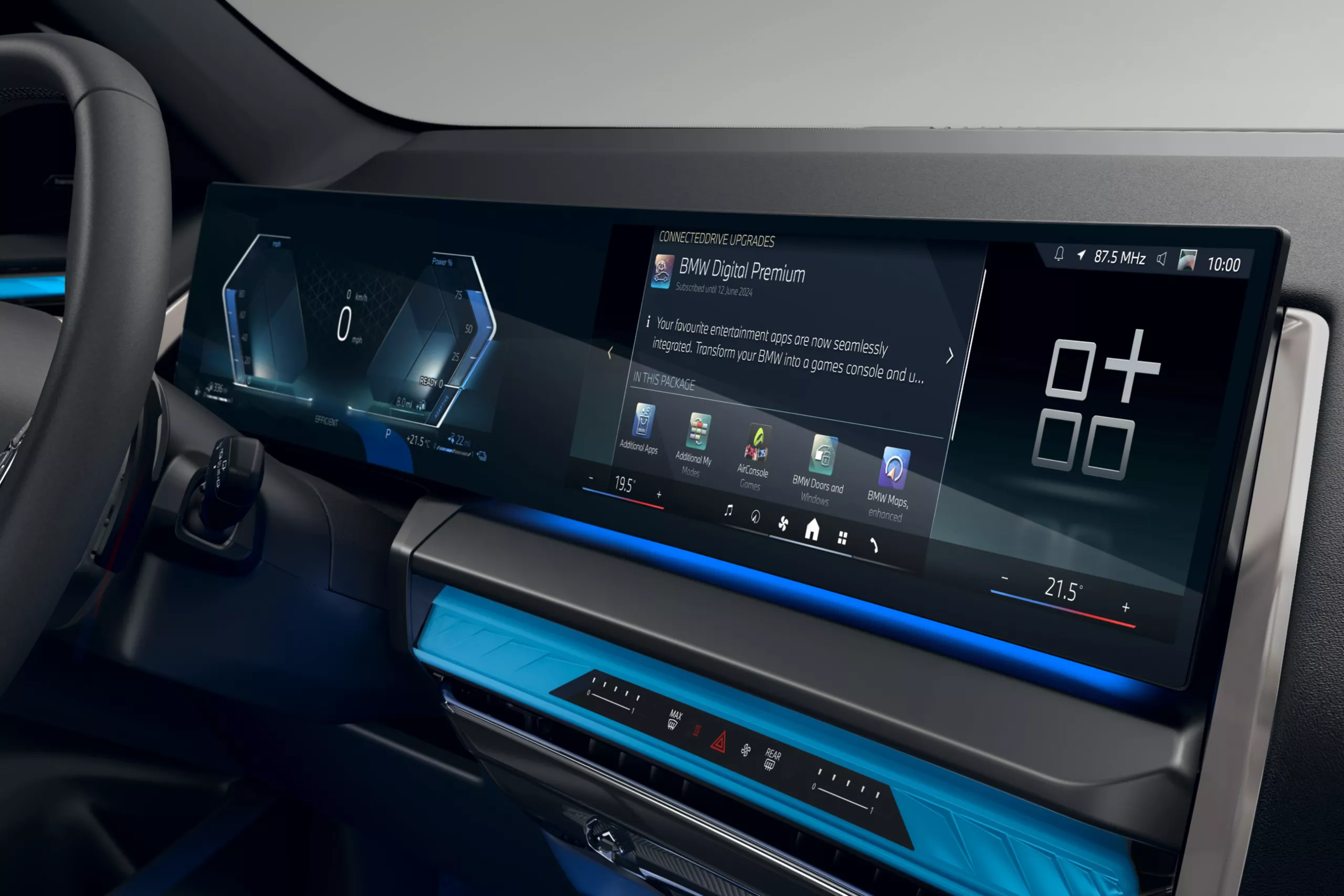 A BMW Digitális prémium élmény menetközben.